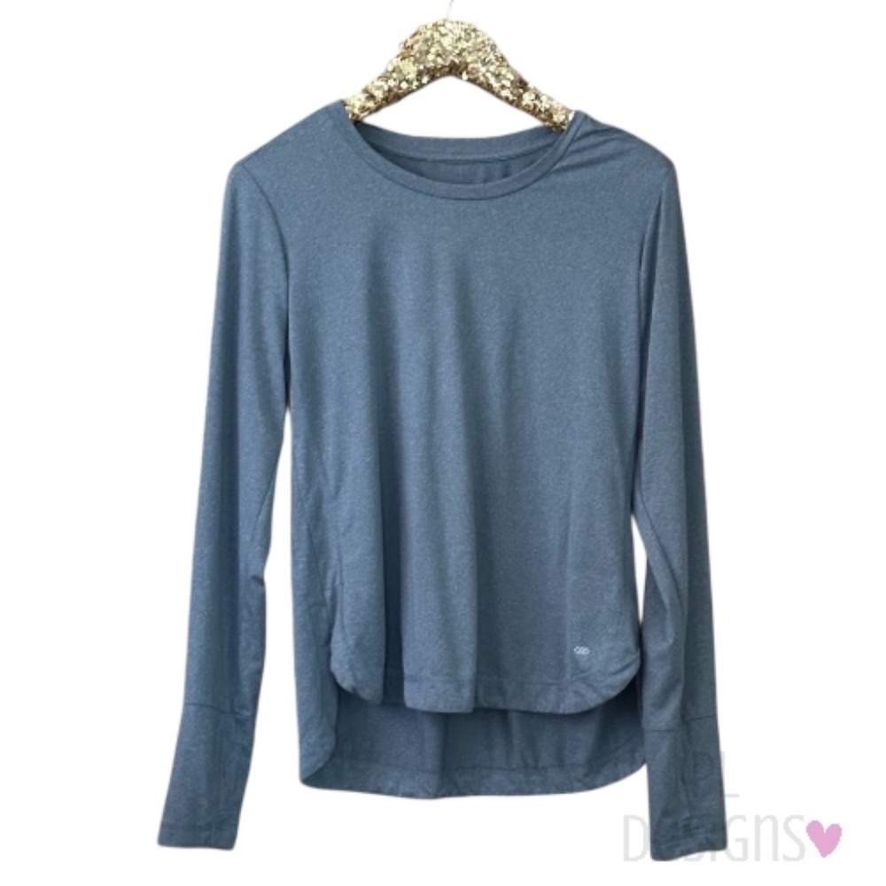 Legend Activewear Top Athletic Heather Green Long Sleeves